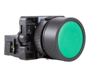 Botão Pulsador Faceado Verde 1NA 22mm P20AFR-G-1A