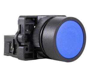 Botão Pulsador Faceado Azul 1NA 22mm P20AFR-BL-1A