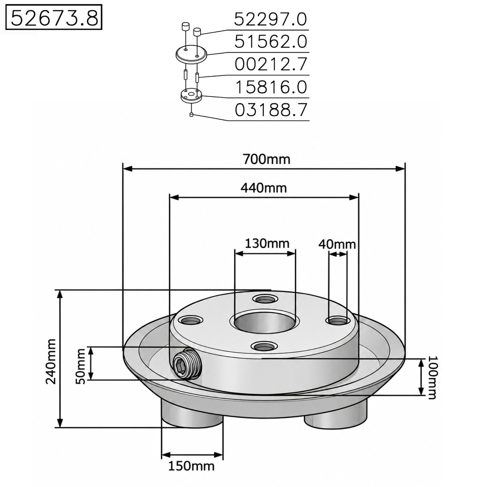 Acoplamento P/ Liquidificador Lar15/25lb15/25 Skymsen 526738 - Imagem 4